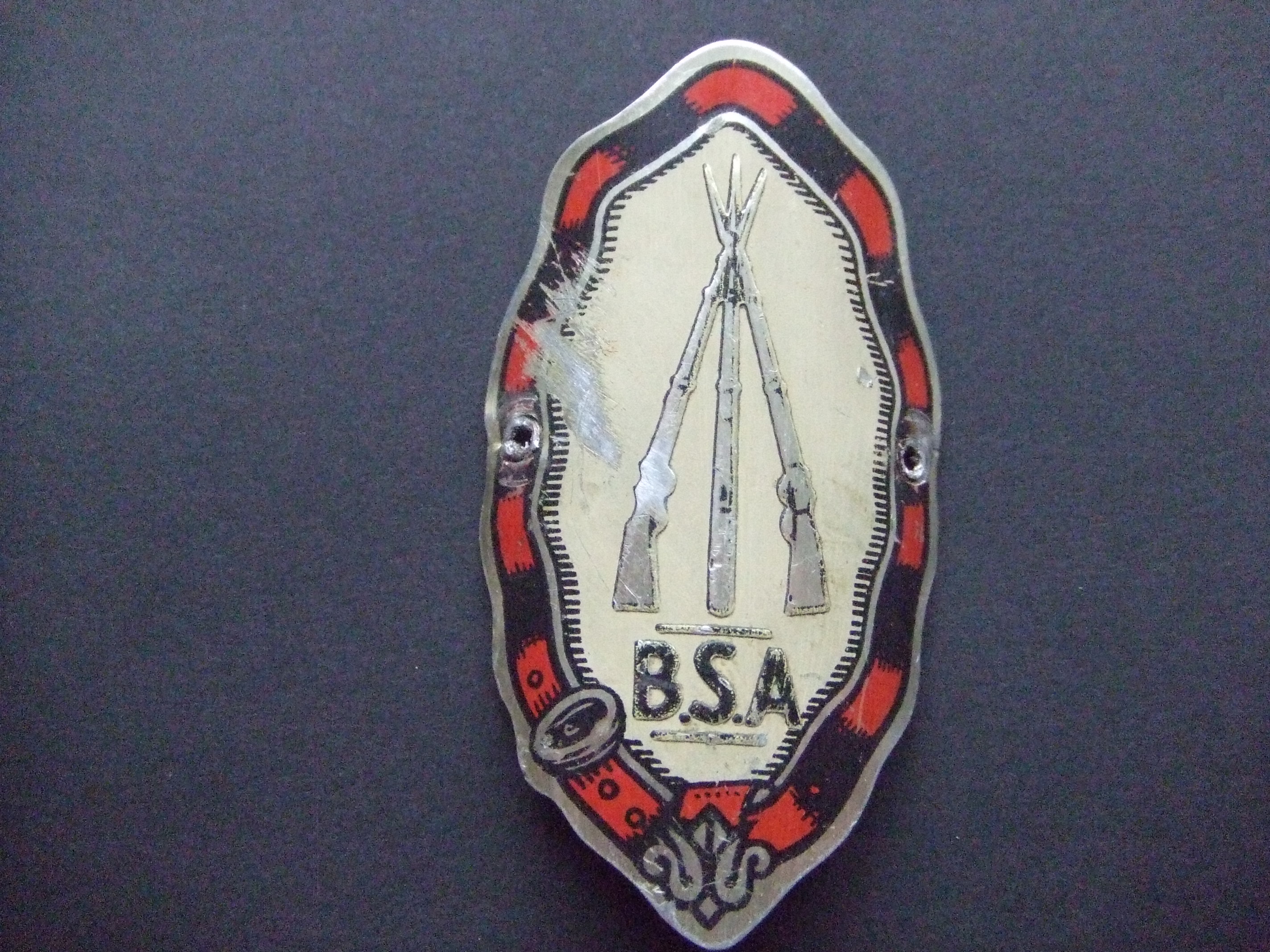 BSA brommer, motor balhoofdplaatje 6